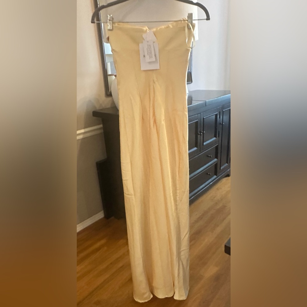 Runaway the Label Madeleine Buttermilk Strapless Maxi Dress-  XXS NWT - Picture 6 of 7